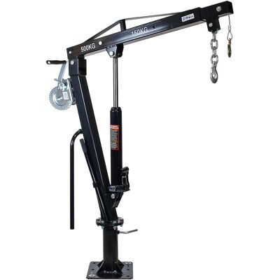 Wiltec - Grúa Pick-up Camión Capacidad 500 Kg Con Cabrestante Plataforma Giratoria 360° Posible Montaje Suelo Wiltec - Grúa Pick-up Camión Capacidad 500 Kg Con Cabrestante Plataforma Giratoria 360° Posible Montaje Suelo