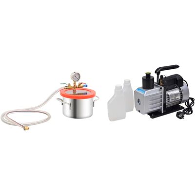 vidaXL Cámara de vacío de 2 etapas 3,7 L - Cámara de vacío vidaXL Cámara de vacío de 2 etapas 3,7 L - Cámara de vacío
