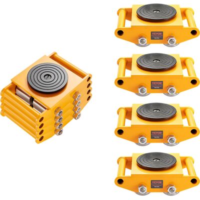 VEVOR Mophorn - Plataforma Rodante Para Maquinaria De 4 Piezas, Capacidad De 12 T, Transportadores De Acero Al Carbono Con Ruedas De 360°, Transporte De Equipos Industriales Para Almacenes Y Fábricas VEVOR Mophorn - Plataforma Rodante Para Maquinaria De 4 Piezas, Capacidad De 12 T, Transportadores De Acero Al Carbono Con Ruedas De 360°, Transporte De Equipos Industriales Para Almacenes Y Fábricas