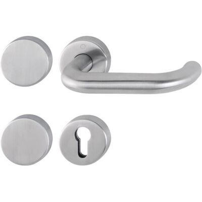 Juego de manijas de puerta en acero inoxidable Hoppe - Para 40-65mm Juego de manijas de puerta en acero inoxidable Hoppe - Para 40-65mm