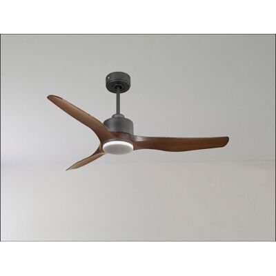 Klassfan - Modulo De Ventilateur De Plafond Dc Avec Lumière Blanc Et Gris Basalte, Thermostat Idéal Pour 25 À 40 M² Klassfan - Modulo De Ventilateur De Plafond Dc Avec Lumière Blanc Et Gris Basalte, Thermostat Idéal Pour 25 À 40 M²