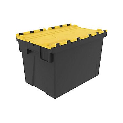 Certeo - Mehrweg-stapelbehälter Lxbxh 600 X 400 X 400 Mm Schwarz/gelb Certeo - Mehrweg-stapelbehälter Lxbxh 600 X 400 X 400 Mm Schwarz/gelb