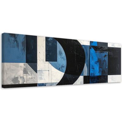 FEEBY Impresión De Imagen, Abstracción Moderna Textura Azul, 120x40 FEEBY Impresión De Imagen, Abstracción Moderna Textura Azul, 120x40