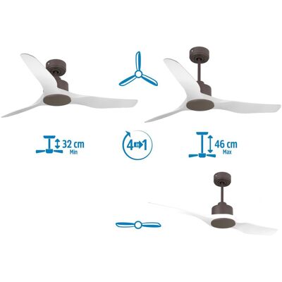 KLASSFAN Tenerife Ring - Super Destratificateur Et Ventilateur Dc 132 Cm Gris Basalte Pales Bois Clair Sans Lumière 25 À 35 M² KLASSFAN Tenerife Ring - Super Destratificateur Et Ventilateur Dc 132 Cm Gris Basalte Pales Bois Clair Sans Lumière 25 À 35 M²