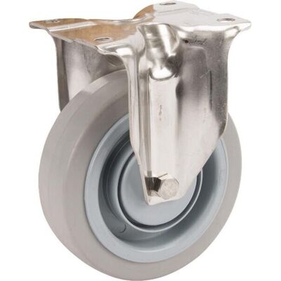 Rueda Industrial Fija En Goma: Di谩metro100 X 34 Mm Placa De Soporte Acero Inoxidable: 100 X 85 Mm. Capacidad: 160 Kg Tente Rueda Industrial Fija En Goma: Di谩metro100 X 34 Mm Placa De Soporte Acero Inoxidable: 100 X 85 Mm. Capacidad: 160 Kg Tente