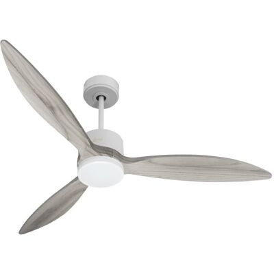 KLASSFAN Modulo Slim - Super Destratificateur Et Ventilateur Dc 132 Cm Blanc Pales Bois Gris Avec Lumière 25 À 35 M² KLASSFAN Modulo Slim - Super Destratificateur Et Ventilateur Dc 132 Cm Blanc Pales Bois Gris Avec Lumière 25 À 35 M²