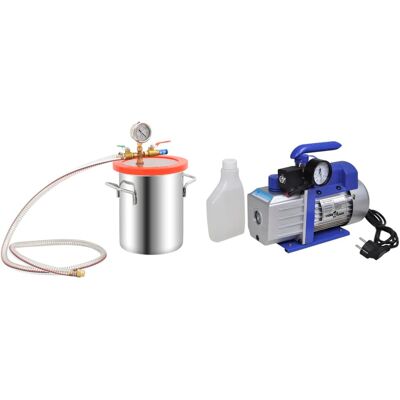 VIDAXL Furniture Limited - Cámara De Vacío Con Bomba De Una Etapa 5,5 L VIDAXL Furniture Limited - Cámara De Vacío Con Bomba De Una Etapa 5,5 L