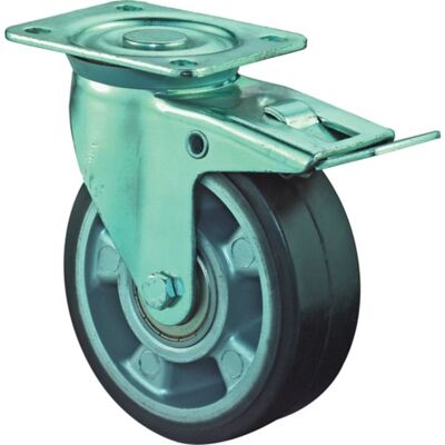 Bs Rollen - Rueda Giratoria De Alta Resistencia D.125 Mm Capacidad De Carga 200 Kg Tope Total Goma 105 Mm 85 Mm Bs Rollen - Rueda Giratoria De Alta Resistencia D.125 Mm Capacidad De Carga 200 Kg Tope Total Goma 105 Mm 85 Mm