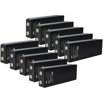 Vhbw 10x Batería Compatible Con Scanreco Palfinger Mini, Maxi, Marrel 500 Mando A Distancia Industrial (2500 Mah, 7,2 V, Nimh) - Negro Vhbw 10x Batería Compatible Con Scanreco Palfinger Mini, Maxi, Marrel 500 Mando A Distancia Industrial (2500 Mah, 7,2 V, Nimh) - Negro