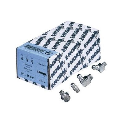 E-NORMPRO Boquilla De Engrase Cónica Din 71412, Galvanizada H3 / M10 X 1 Con Rosca, Conángulo De 90° (por 25) E-NORMPRO Boquilla De Engrase Cónica Din 71412, Galvanizada H3 / M10 X 1 Con Rosca, Conángulo De 90° (por 25)