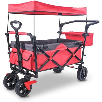 Varan Motors - Fw005 Carro De Mano Con Techo, Frenado Y Plegable, 122x55x109cm, Carro De Transporte Máx. 90kg Varan Motors - Fw005 Carro De Mano Con Techo, Frenado Y Plegable, 122x55x109cm, Carro De Transporte Máx. 90kg