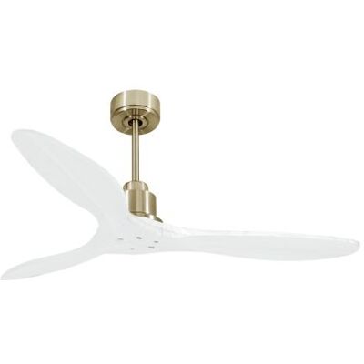 Tenerife De Klassfan Super Destratificateur Et Ventilateur Dc 132 Cm Laiton Pales Bois Blanc Sans Lumière 25 À 40 M² Tenerife De Klassfan Super Destratificateur Et Ventilateur Dc 132 Cm Laiton Pales Bois Blanc Sans Lumière 25 À 40 M²