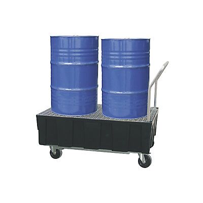 Cemo - Cubeta Colectora De Pe Para Bidones De 200 Litros Rodante Con Cemo - Cubeta Colectora De Pe Para Bidones De 200 Litros Rodante Con