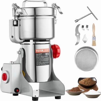 Molinillo De Especias Comercial Capacidad De 500 G Molinillo De Cereales Electrico 2000 W Molinillo De Alta Velocidad 28000 Rpm Para Granos Secos Especias Cereales Cafe Maíz Pimienta - Vevor Molinillo De Especias Comercial Capacidad De 500 G Molinillo De Cereales Electrico 2000 W Molinillo De Alta Velocidad 28000 Rpm Para Granos Secos Especias Cereales Cafe Maíz Pimienta - Vevor