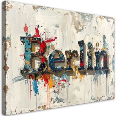 FEEBY Impresión De Imagen, Letrero De Berlín Tipografía, 120x80 FEEBY Impresión De Imagen, Letrero De Berlín Tipografía, 120x80