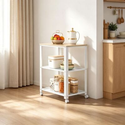 JHY DESIGN Carrito De Cocina Compacto, Estante Rodante Que Ahorra Espacio, Carrito De Cocina JHY DESIGN Carrito De Cocina Compacto, Estante Rodante Que Ahorra Espacio, Carrito De Cocina