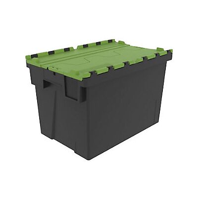 Certeo - Mehrweg-stapelbehälter Lxbxh 600 X 400 X 400 Mm Schwarz/grün Certeo - Mehrweg-stapelbehälter Lxbxh 600 X 400 X 400 Mm Schwarz/grün