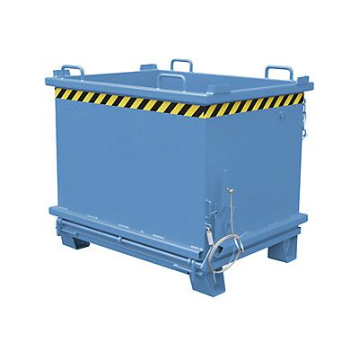 Eurokraft pro Contenedor de Almacenamiento - 1 m³, Azul luminoso, Fondo con trampilla - Contenedor Eurokraft pro Contenedor de Almacenamiento - 1 m³, Azul luminoso, Fondo con trampilla - Contenedor