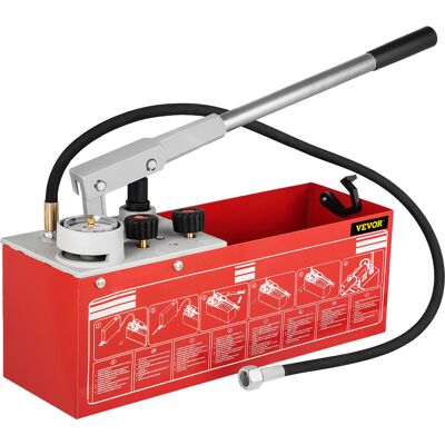 Vevor - Mophorn Bomba De Prueba De Presión Hidrostática, 25 Bar/2,5 Mpa, Tanque De 3,2 Galones, Comprobador De Presión De Agua Manual Con Manómetro De Dos Unidades Y Conexión R 1/2' Vevor - Mophorn Bomba De Prueba De Presión Hidrostática, 25 Bar/2,5 Mpa, Tanque De 3,2 Galones, Comprobador De Presión De Agua Manual Con Manómetro De Dos Unidades Y Conexión R 1/2'