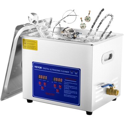 Vevor - Limpiador Ultrasónico Profesional Máquina De Ultrasonido Con Temporizador Digital Temperatura Ajustable 10l Vevor - Limpiador Ultrasónico Profesional Máquina De Ultrasonido Con Temporizador Digital Temperatura Ajustable 10l