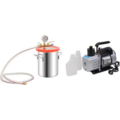 Cámara De Vacío Con Bomba De 2 Etapas 5,5 L Vidaxl Cámara De Vacío Con Bomba De 2 Etapas 5,5 L Vidaxl