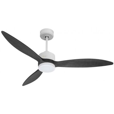 KLASSFAN Modulo Slim - Super Destratificateur Et Ventilateur Dc 132 Cm Blanc Pales Bois Noir Avec Lumière 25 À 35 M² KLASSFAN Modulo Slim - Super Destratificateur Et Ventilateur Dc 132 Cm Blanc Pales Bois Noir Avec Lumière 25 À 35 M²