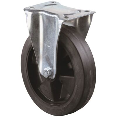 Bs Rollen Rueda Loca Goma Elástica Negra, Cojinete De Rodillos Diámetro De La Rueda 200 Mm 300 Kg - L410.b60.200 Bs Rollen Rueda Loca Goma Elástica Negra, Cojinete De Rodillos Diámetro De La Rueda 200 Mm 300 Kg - L410.b60.200