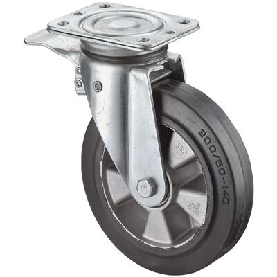 Bs Rollen - Rueda Giratoria De Alta Resistencia D.160mm Trgf.300kg Goma Tope Total 135mm 110mm Bs Rollen - Rueda Giratoria De Alta Resistencia D.160mm Trgf.300kg Goma Tope Total 135mm 110mm