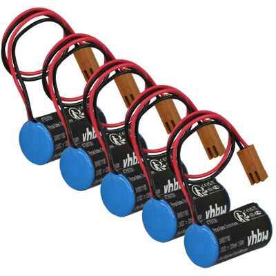 Vhbw 5x Batería Compatible Con Cutler Hammer A06b Control A03b-0805-k011, A06b-0168-d111 Robot Industrial (1200 Mah, 3 V, Li-mno2) Vhbw 5x Batería Compatible Con Cutler Hammer A06b Control A03b-0805-k011, A06b-0168-d111 Robot Industrial (1200 Mah, 3 V, Li-mno2)