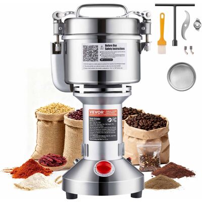 Molinillo De Granos Electrico 2000 W Capacidad De 750 G Molinillo De Especias De Alta Velocidad Con Pulverizador De Acero Inoxidable Para Granos Secos Especias Cereales Cafe Maíz Pimienta - Vevor Molinillo De Granos Electrico 2000 W Capacidad De 750 G Molinillo De Especias De Alta Velocidad Con Pulverizador De Acero Inoxidable Para Granos Secos Especias Cereales Cafe Maíz Pimienta - Vevor
