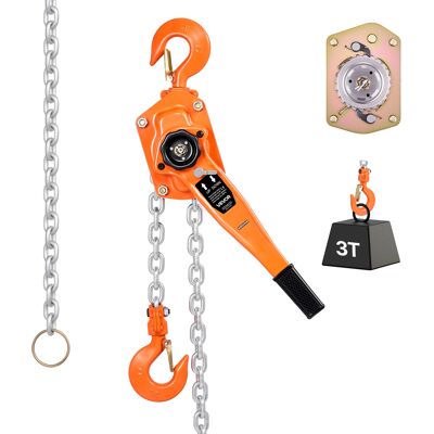 Vevor Polipasto De Cadena Manual Carga De 3 T, Elevación De 6 M, Cadena De Acero Aleado G80 Con Freno Mecánico De Doble Trinquete, Ganchos Giratorios De 360°, Para Almacenes, Construcción, Garajes Vevor Polipasto De Cadena Manual Carga De 3 T, Elevación De 6 M, Cadena De Acero Aleado G80 Con Freno Mecánico De Doble Trinquete, Ganchos Giratorios De 360°, Para Almacenes, Construcción, Garajes