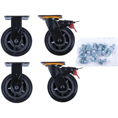 KSTOOLS Juego De Ruedas Para Carro De Taller P45 Con Tornillos KSTOOLS Juego De Ruedas Para Carro De Taller P45 Con Tornillos