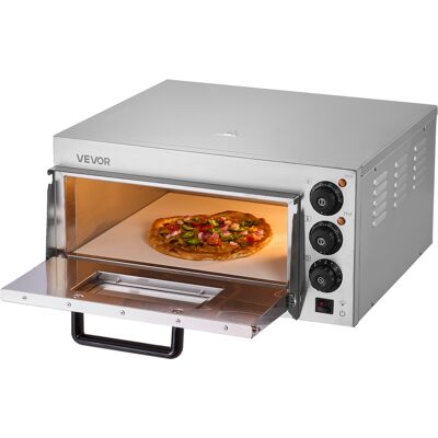 Horno De Pizza Comercial De Encimera, 16' De Una Sola Capa, Horno De Pizza Electrico De Acero Inoxidable Con Piedra Y Mango, Máquina Para Hacer Pizza De Interior Multiusos Para Restaurantes - Vevor Horno De Pizza Comercial De Encimera, 16' De Una Sola Capa, Horno De Pizza Electrico De Acero Inoxidable Con Piedra Y Mango, Máquina Para Hacer Pizza De Interior Multiusos Para Restaurantes - Vevor