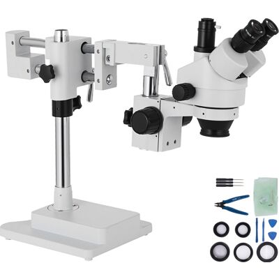 Vevor Microscopio Trilocular, 3,5x-90x Microscopio Estereo 55-75 Mm Microscopio Estereo Profesional Microscopio Con Brazo Ajustable Con Rango De Enfoque De 26:1 Para Observación De Insectos, Etc. Vevor Microscopio Trilocular, 3,5x-90x Microscopio Estereo 55-75 Mm Microscopio Estereo Profesional Microscopio Con Brazo Ajustable Con Rango De Enfoque De 26:1 Para Observación De Insectos, Etc.