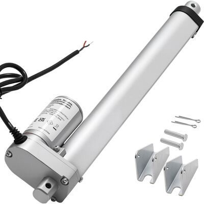 Vevor Actuador Lineal 12 V, Motor Lineal 250 Mm Con 15 Mm/s, 1000 N, Con Protección Ip54 Y Soporte De Montaje, Para Escritorios Elevables, Sillones Reclinables Y Abridores De Ventanas Y Puertas Vevor Actuador Lineal 12 V, Motor Lineal 250 Mm Con 15 Mm/s, 1000 N, Con Protección Ip54 Y Soporte De Montaje, Para Escritorios Elevables, Sillones Reclinables Y Abridores De Ventanas Y Puertas