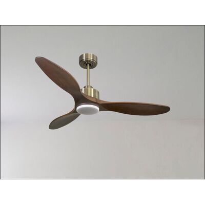 Klassfan - Modulo Low Profile Regular - Un Ventilateur Pour Plafond Bas , Dc 132 Cm Noir Pales Bois Sombre Sans Lumière 20 À 40 M² Klassfan - Modulo Low Profile Regular - Un Ventilateur Pour Plafond Bas , Dc 132 Cm Noir Pales Bois Sombre Sans Lumière 20 À 40 M²