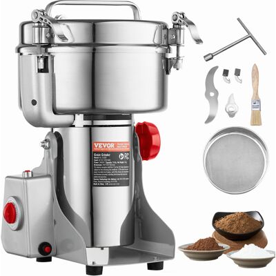 Vevor - Molinillo De Especias Comercial Capacidad De 2000 G Molinillo De Cereales Electrico 3400 W Molinillo De Alta Velocidad 32000 Rpm Para Granos Secos Especias Cereales Cafe Maíz Pimienta Vevor - Molinillo De Especias Comercial Capacidad De 2000 G Molinillo De Cereales Electrico 3400 W Molinillo De Alta Velocidad 32000 Rpm Para Granos Secos Especias Cereales Cafe Maíz Pimienta