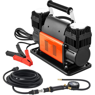 Vevor Compresor De Aire De Doble Cilindro Para Trabajo Pesado, Inflador De Neumáticos Portátil 300 L/min, Con Manómetro Digital Y Adaptadores A Camiones, Suv Y Autocaravanas, 365 X 150 X 227 Mm Vevor Compresor De Aire De Doble Cilindro Para Trabajo Pesado, Inflador De Neumáticos Portátil 300 L/min, Con Manómetro Digital Y Adaptadores A Camiones, Suv Y Autocaravanas, 365 X 150 X 227 Mm