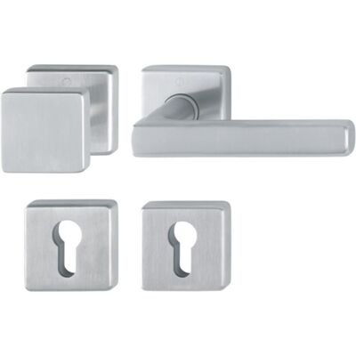 Conjunto de Rosetas de Puerta de Acero Inoxidable - Izquierda/Derecha - DIN 1906 - 52mm Conjunto de Rosetas de Puerta de Acero Inoxidable - Izquierda/Derecha - DIN 1906 - 52mm