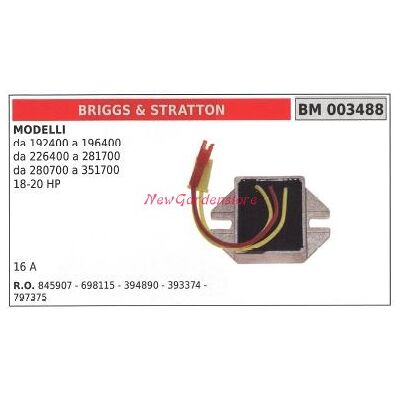 Briggs & Stratton Regulador De Tensión Briggs&stratton Modelos 192400 A 196400 003488 Briggs & Stratton Regulador De Tensión Briggs&stratton Modelos 192400 A 196400 003488