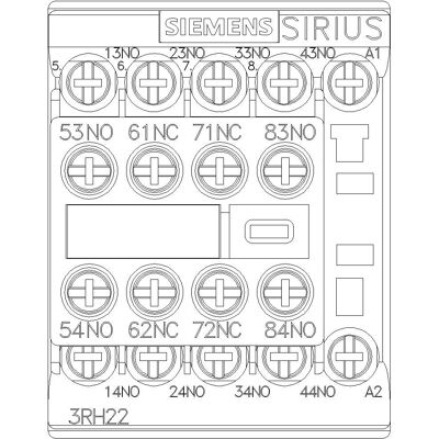 Contactor Siemens SIRIUS Innovation 3RH2 - 6NO 2NC 10A 24V DC - Relé auxiliar Contactor Siemens SIRIUS Innovation 3RH2 - 6NO 2NC 10A 24V DC - Relé auxiliar