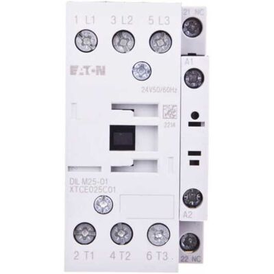 Contactor Eaton - 24V 25A 11kW - Conmutador de motor de 3 polos Contactor Eaton - 24V 25A 11kW - Conmutador de motor de 3 polos