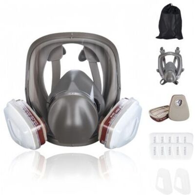 OEM Mascarilla Protectora Facial Completa Antivaho – Respirador Para Pintura Y Productos Químicos – Filtro De Algodón Incluido – Ajuste Cómodo De Silicona – 1 Mascarilla OEM Mascarilla Protectora Facial Completa Antivaho – Respirador Para Pintura Y Productos Químicos – Filtro De Algodón Incluido – Ajuste Cómodo De Silicona – 1 Mascarilla