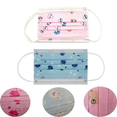 TRADE SHOP TRAESIO Trade Shop - Conjunto De 50 Máscaras Tnt Cara Protectora Mascarilla Desechable Quirúrgica Niños - TRADE SHOP TRAESIO Trade Shop - Conjunto De 50 Máscaras Tnt Cara Protectora Mascarilla Desechable Quirúrgica Niños -