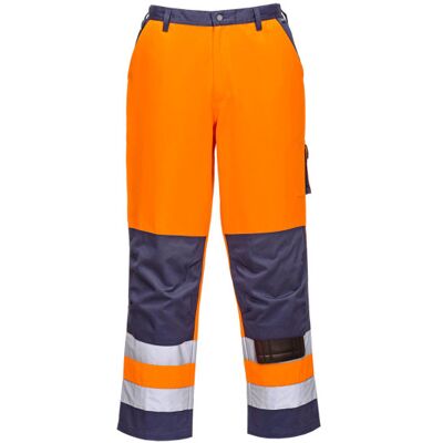 Portwest - Pantalones De Alta Visibilidad Lyon De Polialgodón Y Hechura Regular Con Cintas Reflectantes Tx51 Xxxl Naranja Flúor / Azul Marino Portwest - Pantalones De Alta Visibilidad Lyon De Polialgodón Y Hechura Regular Con Cintas Reflectantes Tx51 Xxxl Naranja Flúor / Azul Marino