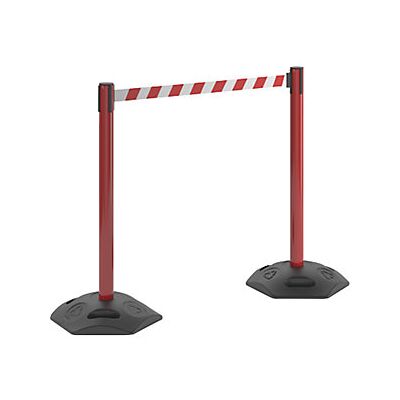 CERTEO Poste Barrera De Cinta Ue 2 Unid Con Pie De Goma Dura CERTEO Poste Barrera De Cinta Ue 2 Unid Con Pie De Goma Dura