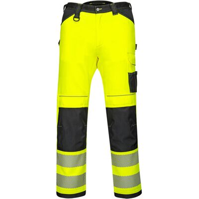 Portwest - Pantalones De Trabajo De Alta Visibilidad Pw3 De Tiro Bajo Con Cinta Reflectante Pw340 36 Pulgadas Amarillo / Negro Portwest - Pantalones De Trabajo De Alta Visibilidad Pw3 De Tiro Bajo Con Cinta Reflectante Pw340 36 Pulgadas Amarillo / Negro