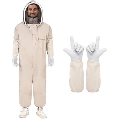 DPZO Traje De Apicultura Unisex De Color Albaricoque, A Prueba De Picaduras, Que Incluye Guantes De Apicultura Y Mascarilla (xxl). DPZO Traje De Apicultura Unisex De Color Albaricoque, A Prueba De Picaduras, Que Incluye Guantes De Apicultura Y Mascarilla (xxl).
