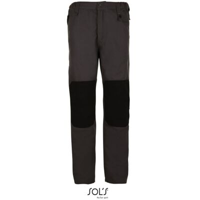 Sol's - Pantalon De Trabajo De Hombre Bicolor Metal Pro 42 Gris Oscuro / Negro Sol's - Pantalon De Trabajo De Hombre Bicolor Metal Pro 42 Gris Oscuro / Negro