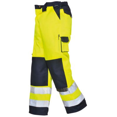Portwest - Pantalones De Alta Visibilidad Lyon De Polialgodón Y Hechura Regular Con Cintas Reflectantes Tx51 S Amarillo/marino Portwest - Pantalones De Alta Visibilidad Lyon De Polialgodón Y Hechura Regular Con Cintas Reflectantes Tx51 S Amarillo/marino